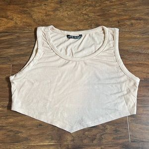 Hanky Hem Rib Knit Tank Top